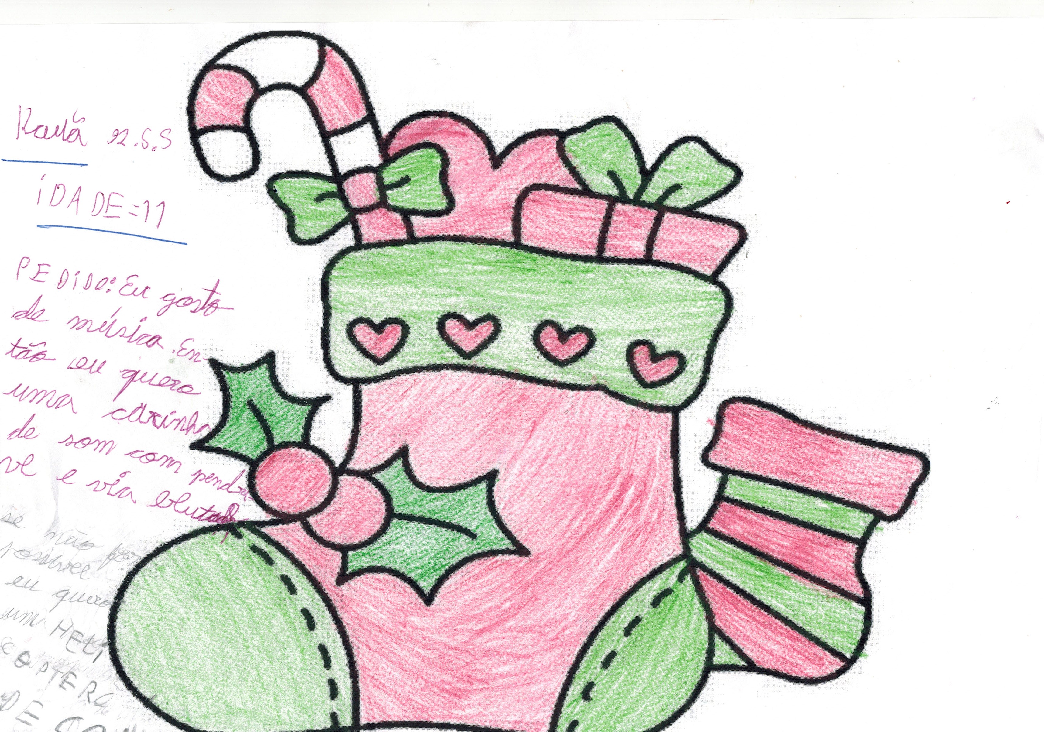 Presente de Natal 💕  Cute drawings, Cute drawings for kids, Kawaii doodles